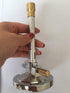 Lab Bunsen Burner with Air & Gas Adjustment, Flame Stabilizer for Natural Gas & Propane