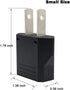 US Plug Adapter, Small European to US Plug Adapter, Black, EU to US Travel Power Plug Adapter (2-Pack)