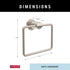 DELTA FAUCET NIC46-DN Nicoli Wall Mount Square Closed Towel Ring in Brushed Nickel - Bath Hardware Accessory