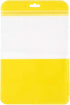(100, 6.30 inch 9.45 inch) Clear Window Half Yellow Plastic Resealable Bags with Butterfly Hang Hole for Jewelry