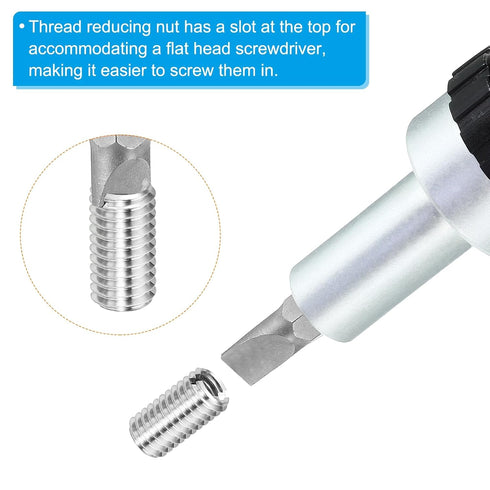 PATIKIL 10 Pcs Thread Adapters Sleeve Reducing Nut, M6*1 Male to M4*0.7 Female Stainless Steel Fastener