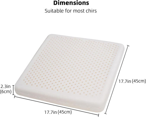 TIERSINI Tailbone Latex Seat Cushion for Long Hours of Sitting - Office Chair, Car & WheelchairPressure Relief Seat