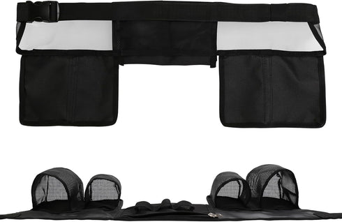 Tool Belt Cleaning Apron for Supplies, Tool Apron for Women and Men Housekeeping, 4 Bottle Carrier Bags, Black