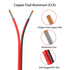 Mziklr 14 2 30FT 12V/24V Gauge Conductors Electrical Wire, Red Black Cable, Flexible Low Voltage PVC Copper Clad