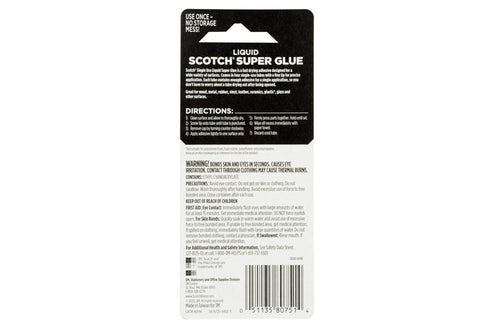 Scotch Super Glue Liquid with Precision Applicator, Fast-Drying Clear Adhesive for Plastic, Metal, Ceramic, Wood