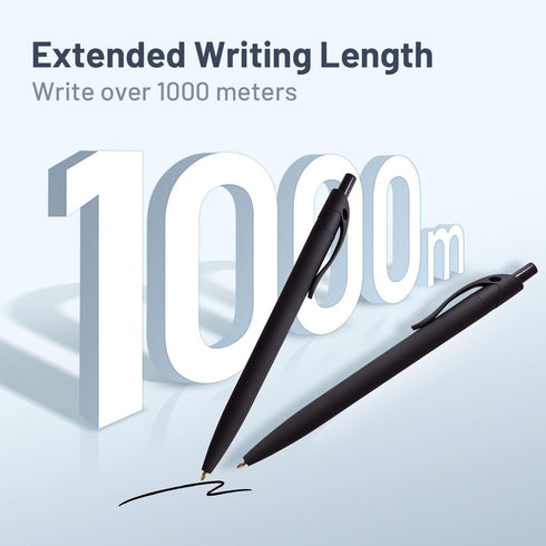 BallPoint Pens, 100 Pack (BLACK Ink), Bulk Pens with Black Barrel, Click Pens for Office Home and School, Retractable