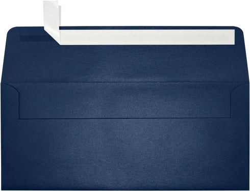 LUXPaper #10 Square Flap Envelopes - 80lb. Lapis Metallic Business Envelopes for Invoices, 4 1/8 x 9 1/2, 50 Pack