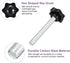 uxcell 4Pcs M10 x 80mm Star Knobs, Plastic Hex Clamping Knob for Umbrella Base Replacement