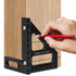 Imperial 3D Multi-Angle Measuring Ruler - 45/90 Degree Aluminum Alloy Woodworking Square Protractor, Miter Triangle