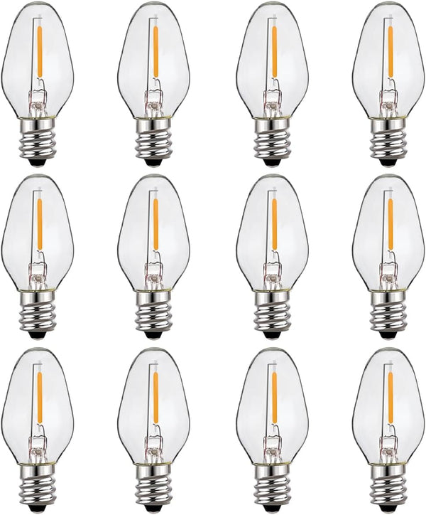 ZwwYvv LED Night Light Bulbs,C7 0.4 Watt Decorative Light Bulbs for Window Candles/String