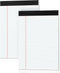 Legal Pads 8.5 x 11 White Note Pads, 2 Pack Double-Sided Printing & Perforated College Ruled Sheets