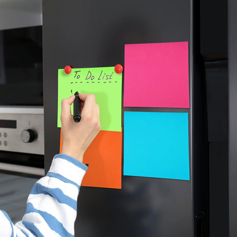 Big Sticky Notes - Bright Colors Self Stick Pads, Large Note Pads for Home, Office, Notebook Supplies 4 Pads 100 Sheets