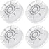 4pcs Small Circular Bubble Spirit Levels, Mini Round RV Leveling Tools for Travel Trailer, White