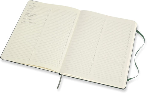 Moleskine PRO Notebook, Hard Cover, XL (7.5" x 9.5"), Professional Project Planning, Forest Green, 192 Pages
