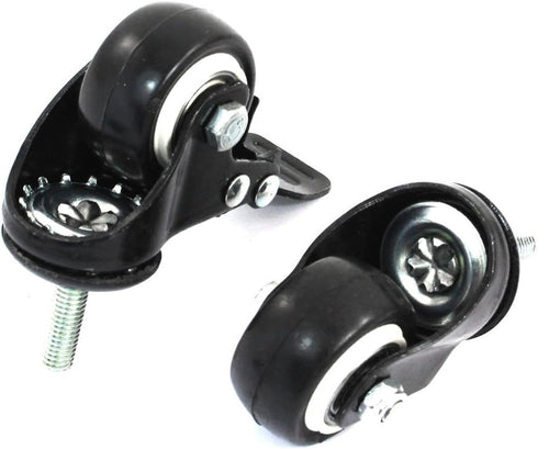 a14071600ux0660 1.58-Inch, 4-Piece uxcell Shopping Wheel Trolley Brake Swivel Caster, Black