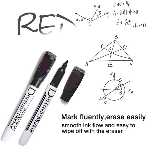 Pack 90, Volcanics Magnetic Dry Erase Markers With Eraser Low Odor Fine Tip Whiteboard Markers White Board Pens