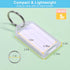 Coideal White Plastic Key Tags, 60 Pack Tough Key Chain Tag with Clear Label Window and Strong Split Ring