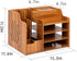 Wooden Desk Organizer - Multifunctional Home Office Art Supplies Organizer, Easy to Assemble (Light MDF Panel)