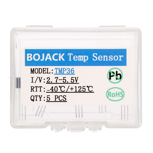 BOJACK TMP36 3 TMP36GZ (Pack 5 Temperature Sensors Pin High Precision Celsius Temperature Sensor of Pcs)