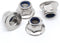 M6-1.0 Flange Nylon Insert Lock Nuts - Flanged Locknuts, Stainless Steel 18-8, 25 PCS