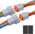 2Pack 8-Pin Waterproof DT Connector, Male and Female Wire Connectors with 16AWG Wires and Heat Shrink Tubes