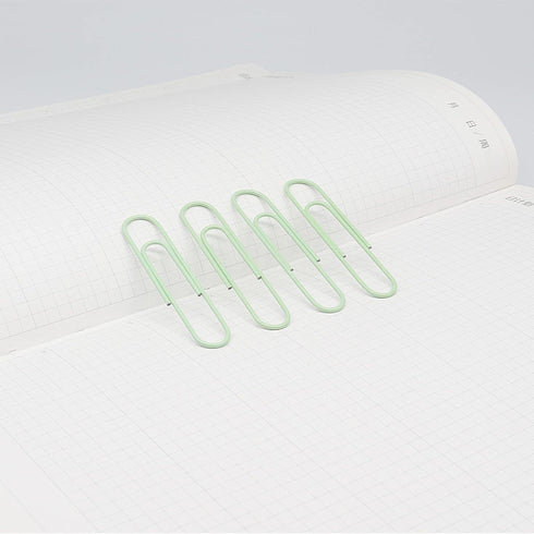 Large Paper Clips - Jumbo 50mm, 2 inches, Smooth, 100 Pcs/Box (Light Green)