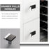 2pcs SEWACC Kitchen Cabinet Pull Handles, Single Hole Dresser Drawer Pulls, Bright Chrome and Black Finish, Furniture