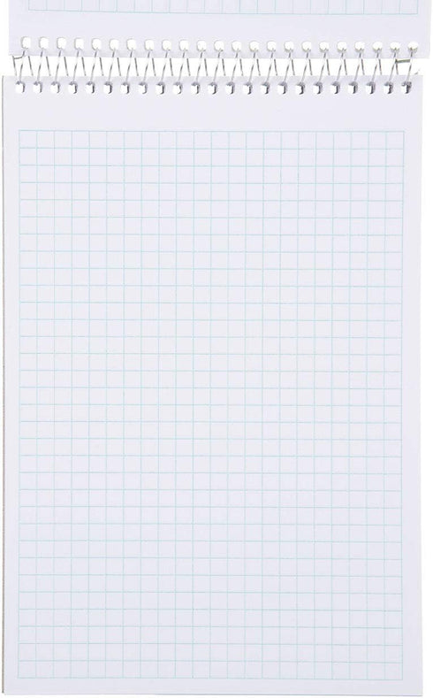 Mintra Office Steno Book, Pastel Colors, 4 Pads/Pack, Graph Ruled, 6inx9in, 70 Sheets, Notebook for Writing Notes