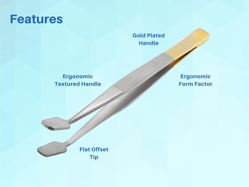 Tissue Membrane Holding Tweezer, Stainless Steel Flat Tips Forceps by Artman Instruments