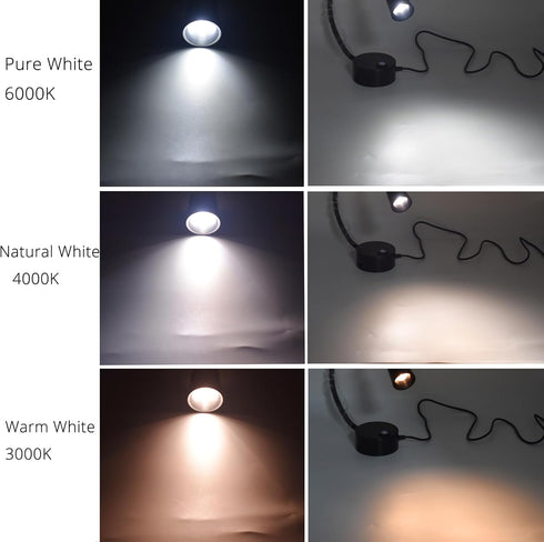 5V Dimmable 6000K 4000K 3000K 15" 1-Pack USB Wall Mounted Bedside Reading Lamp Colors Change Wall Sconce Aluminum Black