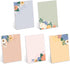 Simple Floral Sticky Note Pad Set of 5 Assortment / 4" x 6" Botanical Pads / 50 Sheets Per Pad / Made in USA