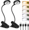 CUHIOY 2Pack Clip on Reading Light, 5 Colors 5 Brightness Bed Light