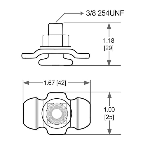 L Track Fittings Accessories, Bolts Threaded Double Stud Lug 10 Pack