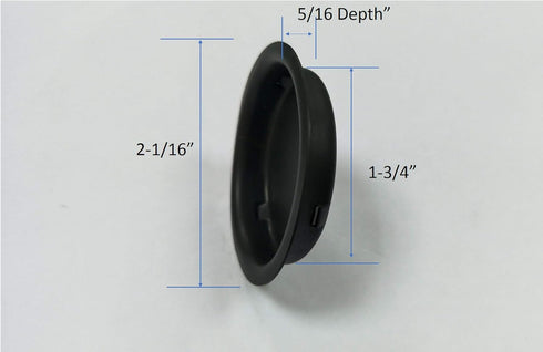 1-3/4", US10B 4 Pack QCAA Solid Brass Finger Pull, ORB Oil Rubbed Bronze, Made in Taiwan