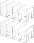 Lawei 4 Pack Acrylic File Sorter, 4-Section Clear Desktop File Folder Holder Organizer for Books, Envelopes, Mail,