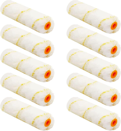 10 Pieces Paint Roller Cover, 6 Inch Microfiber Washable Covers for House Painting Supplies
