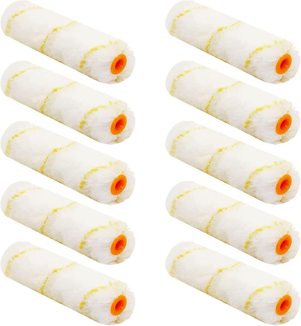 10 Pieces Paint Roller Cover, 6 Inch Microfiber Washable Covers for House Painting Supplies