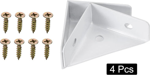 4Pcs 38mm 38mm, uxcell Angle Corner Brackets x Cold Rolled Steel Braces Joining Support with Screws for Desk Bed Edge