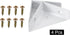 4Pcs 38mm 38mm, uxcell Angle Corner Brackets x Cold Rolled Steel Braces Joining Support with Screws for Desk Bed Edge