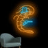 Cowboy Shrimp Neon Sign, Western Cowboy Neon Light, Sea Animal Led Sign, Shrimp Wall Room Art Decor, Restaurant Kitchen