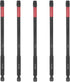 5pcs T40 Impact Tough Torx Drill Bit, 6" Length, 1/4" Hex Shank, S2 Steel Magnetic Insert Star 6 Point