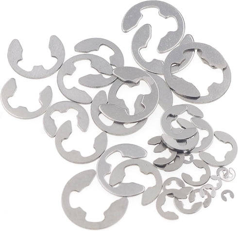 250PCS Stainless Steel E-Clip External Retaining Ring Assortment Set