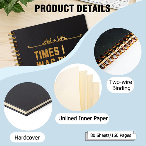 Times I Was Right And Nobody Listened Gold Foil Hardcover Spiral Notebooks, 160 Pages, Funny Gag Gift