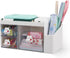 Desk Organizer with Pencil Holder and 3 Drawers, Desktop Stationery Holder for Office, Home, School (Rabbit Handle)