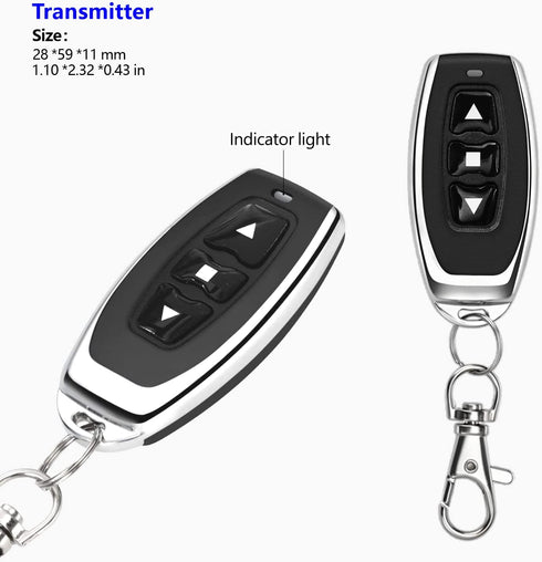DieseRC Wireless DC Motor Remote Control Switch: DC 12V~80V 5A Relay Receiver with 2 Transmitters