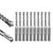 SALI 10 Pcs SDS Plus Rotary Hammer Drill Bit Kit, 1/4"*4" Concrete Drill Bit, Cross-Type Double Thread Carbide