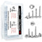 Self Drilling Screws #8 Assortment Kit, 260PCS 410 Stainless Steel Sheet Metal Screws for Metal Wood Building