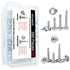 Self Drilling Screws #8 Assortment Kit, 260PCS 410 Stainless Steel Sheet Metal Screws for Metal Wood Building