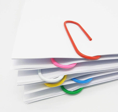 Vinaco Colorful Paper Clips, 400PCS Medium and Jumbo (1.3 inch & 2 inch), Durable Rustproof Large Paperclips
