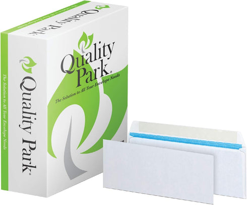 Quality Park #10 Security Redi-Strip Envelopes, 4-1/8 x 9-1/2 Inch, 24 lb. White Wove, 500/Box